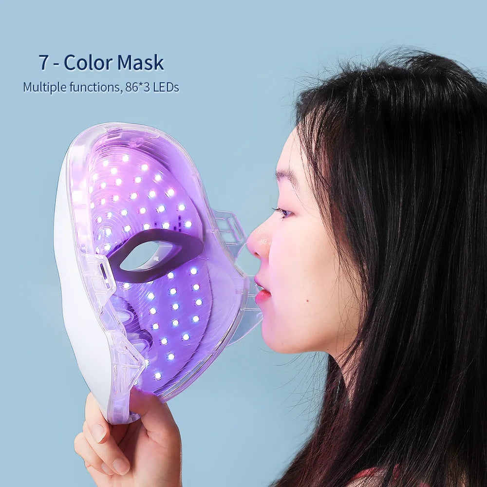 7 Colors Led Facial and Neck Therapy Mask