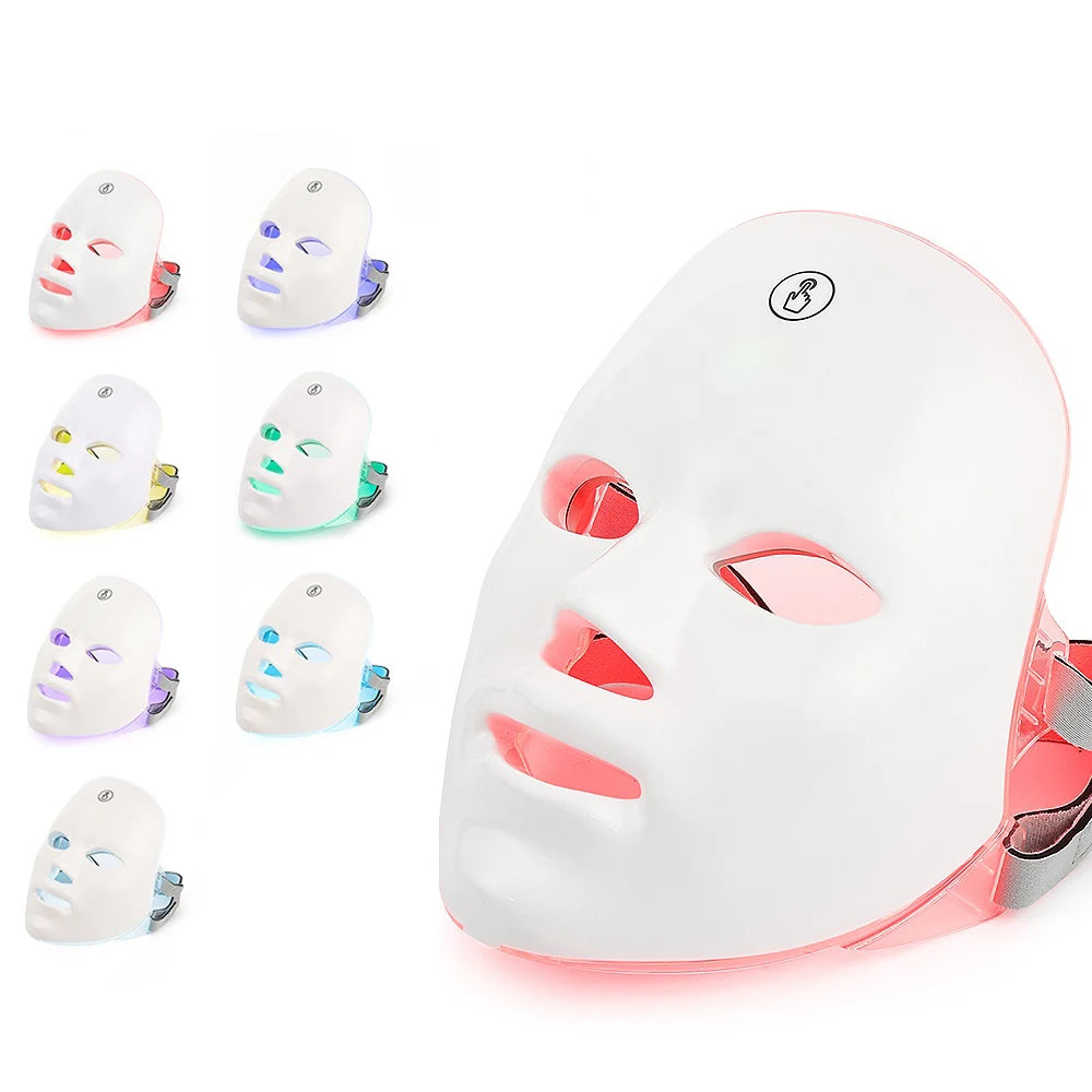 7 Colors Led Facial and Neck Therapy Mask