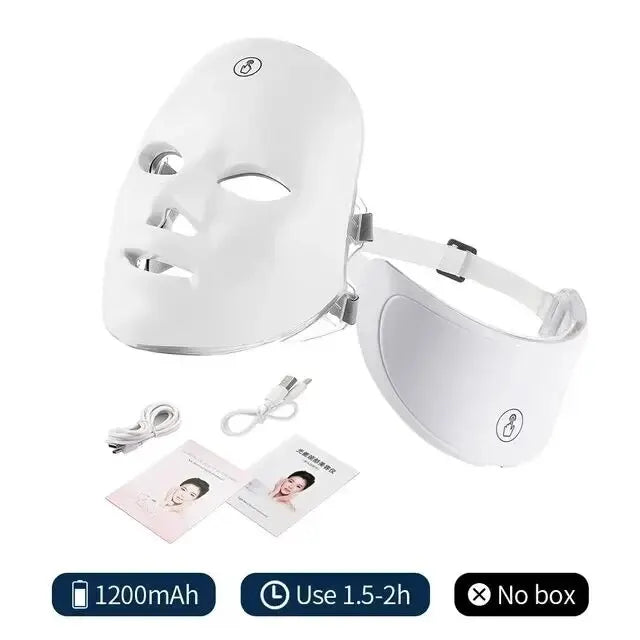 7 Colors Led Facial and Neck Therapy Mask