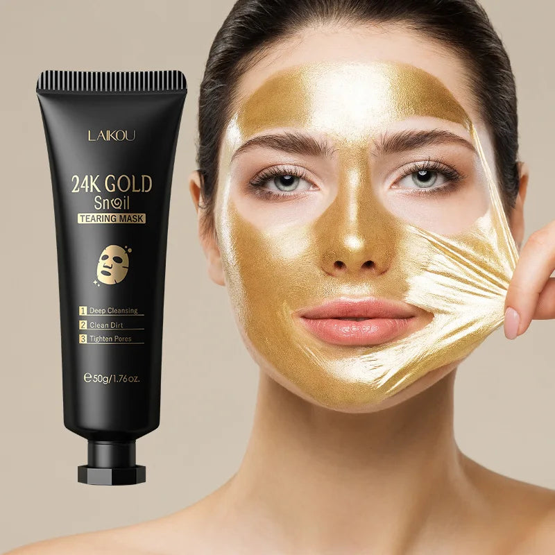 24K Gold Snail Active Collagen Facial Peeling Mask