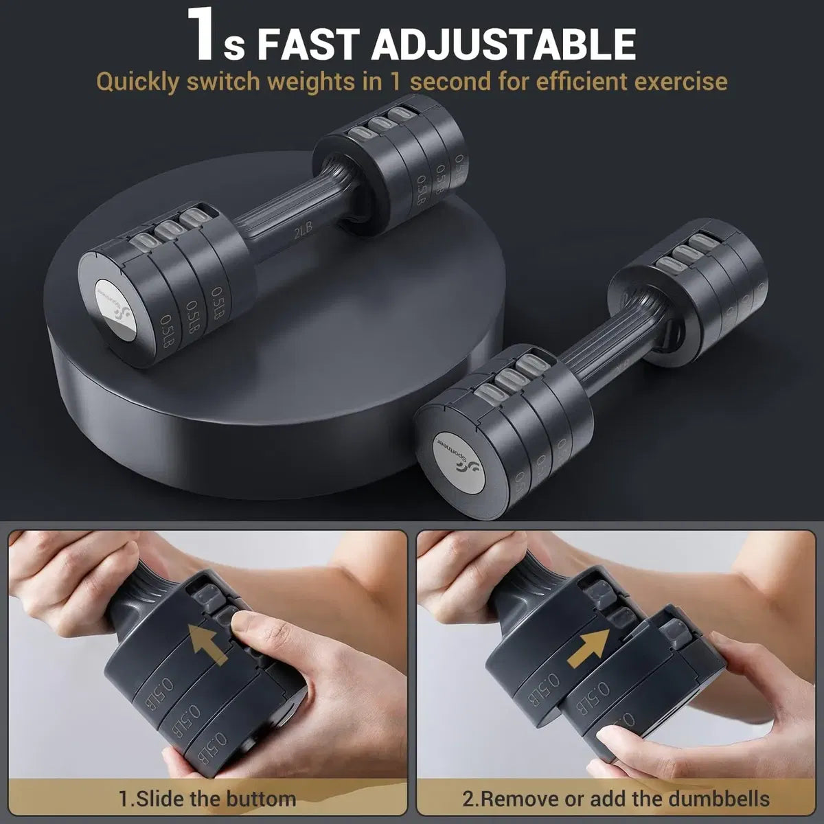 Swift Lift Pro™ Adjustable Dumbbells